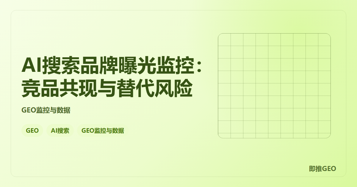 AI搜索品牌曝光监控：竞品共现与替代风险